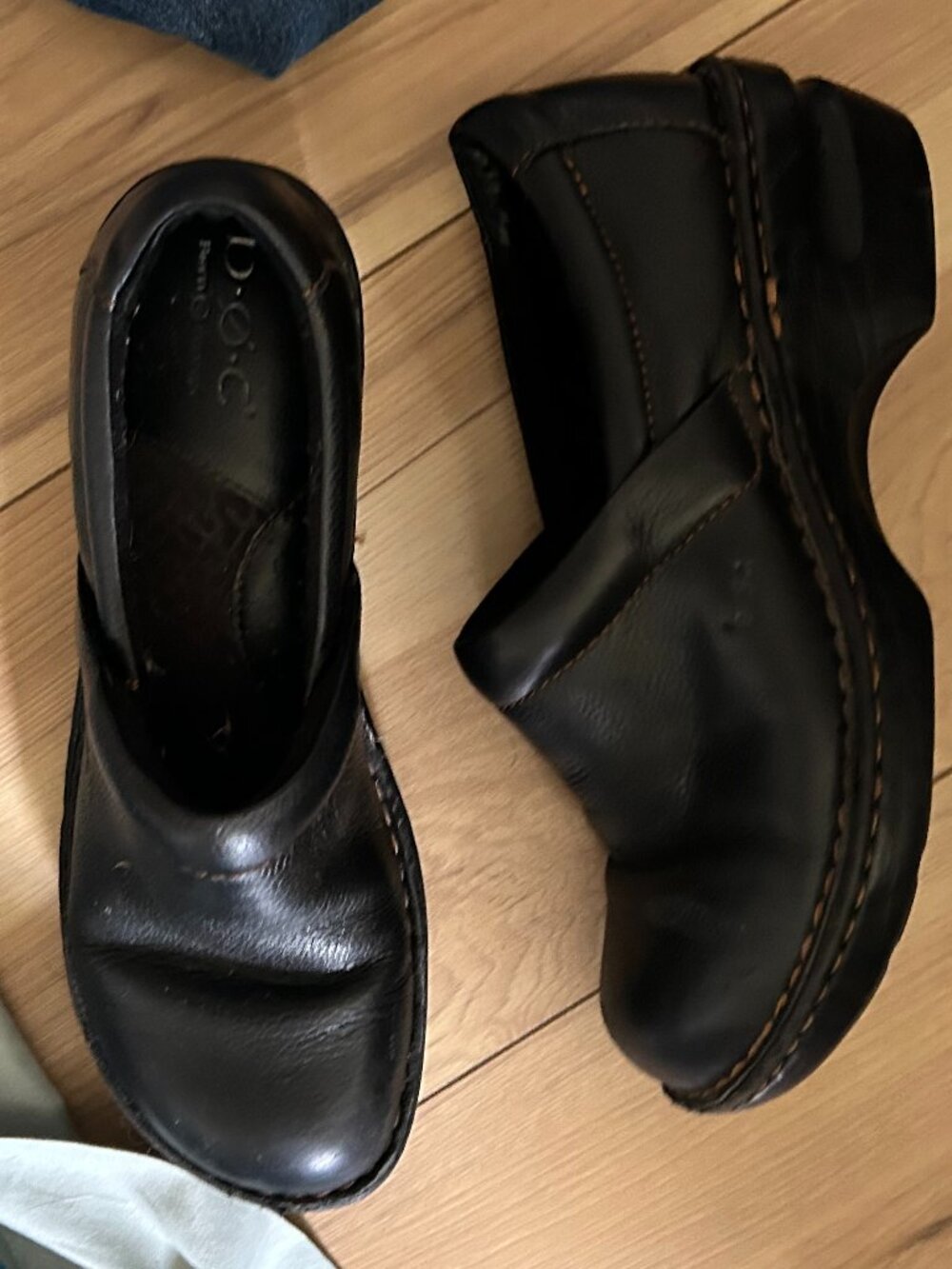 boc leather black womens size 9 m  shoes casual dress nine work wear clog